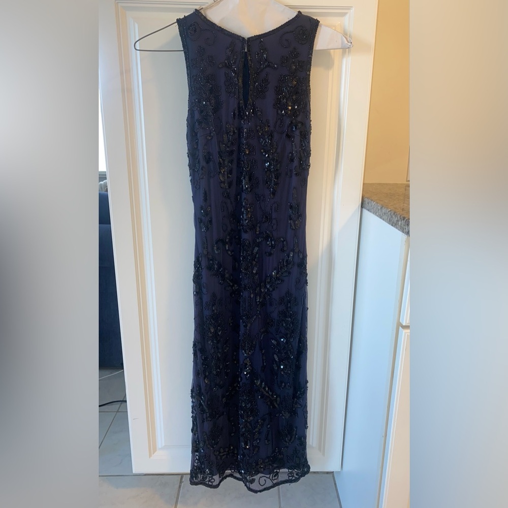 Pisarro Nights Embellished Midi Cocktail Dress